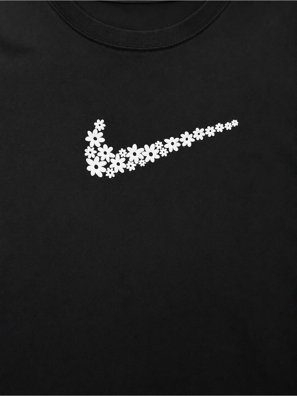 Kids Nike Black Dress with White Floral Swoosh